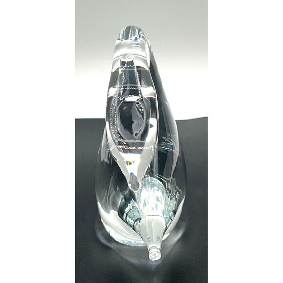 Marcolin Swedish Crystal Swan Art Glass Signed Hand Blown Murano Styled Glass - Picture 5 of 16